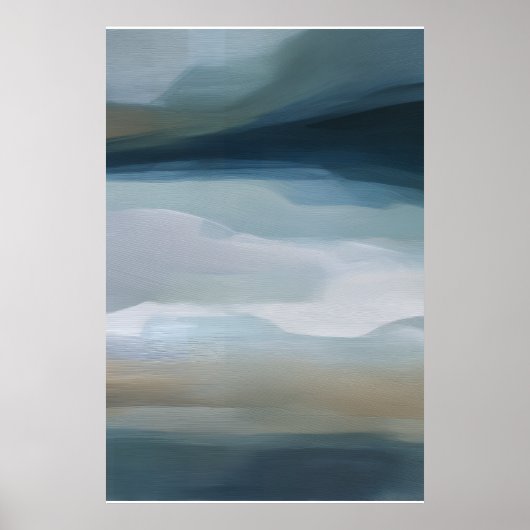 Tranquil Horizon Abstract Landscape Poster (Voorkant)