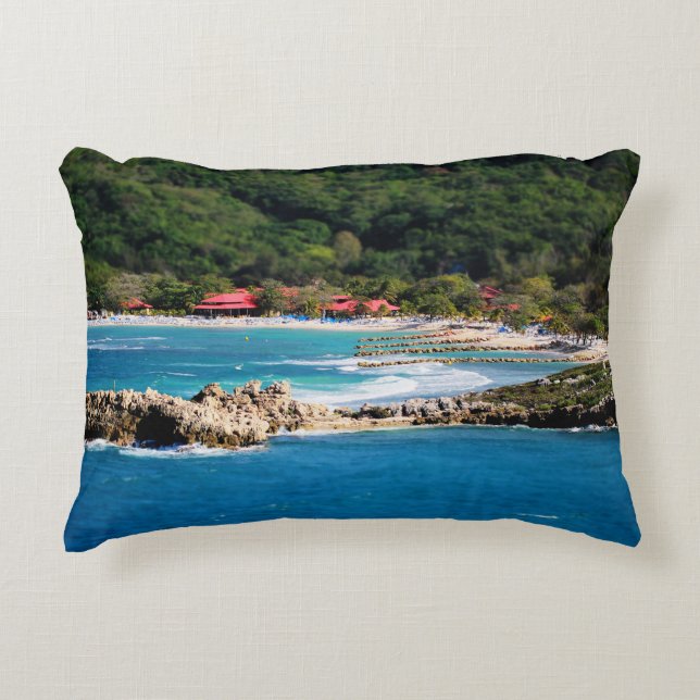 Tranquil Island Paradise Labadee Haiti Decoratief Kussen (Voorkant)