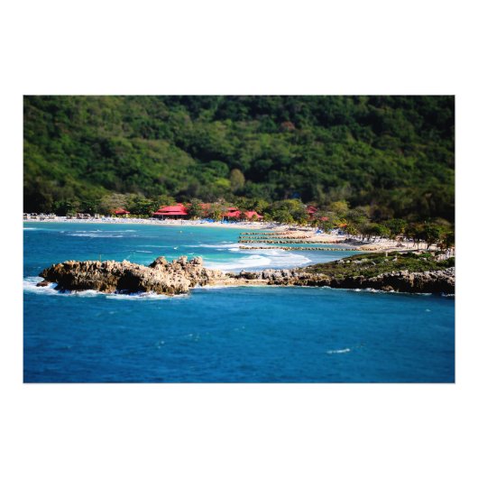 Tranquil Island Paradise Labadee Haiti Foto Afdruk (Voorkant)