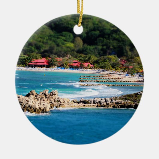 Tranquil Island Paradise Labadee Haiti Keramisch Ornament (Voorkant)