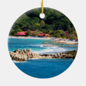 Tranquil Island Paradise Labadee Haiti Keramisch Ornament (Achterkant)