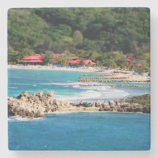 Tranquil Island Paradise Labadee Haiti Stenen Onderzetter (Voorkant)