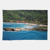 Tranquil Island Paradise Labadee Haiti Theedoek (Horizontaal)
