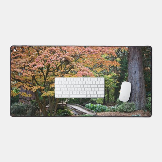 Tranquil Japans Tuin Herfst Scène Bureaumat (Keyboard & Muis)