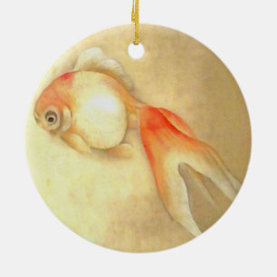 Tranquil Japanse goudvis Keramisch Ornament