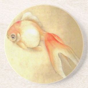 Tranquil Japanse goudvis Zandsteen Onderzetter