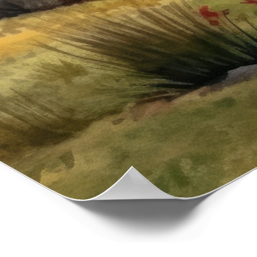 Tranquil Japanse herfst vijver Poster (Hoek)