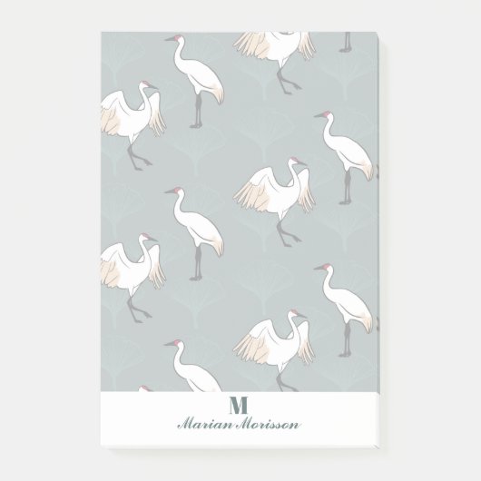 Tranquil Japanse kranen & Gingko laat persoonlijk Post-it® Notes (Voorkant)