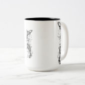 Tranquil Koi Pond Two-Tone Mok - 15 oz (Voorkant rechts)