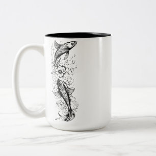 Tranquil Koi Pond Two-Tone Mok - 15 oz