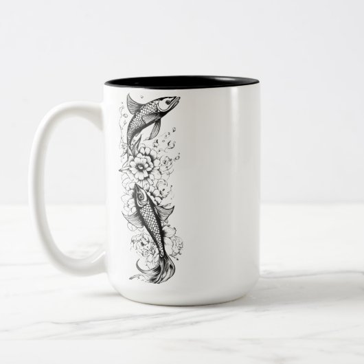 Tranquil Koi Pond Two-Tone Mok - 15 oz (Links)
