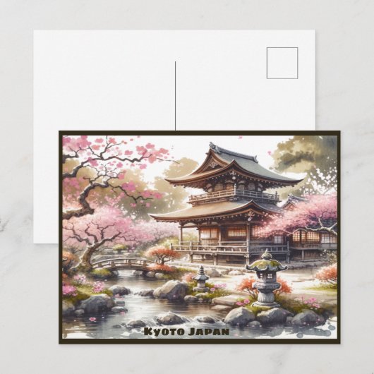 Tranquil Kyoto Japan Waterverf Sketch | Briefkaart (Voorkant / Achterkant)