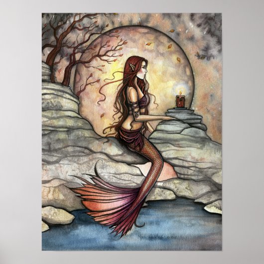 Tranquil Lagoon Mermaid Art Poster (Voorkant)