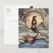 Tranquil Lagoon Mermaid Fantasy Art Briefkaart (Voorkant / Achterkant)