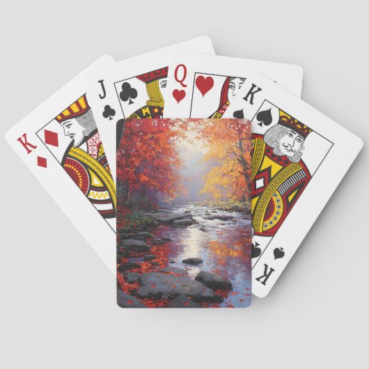 Tranquil Lake Sunset Canoe Playing Cards Pokerkaarten (Achterkant)
