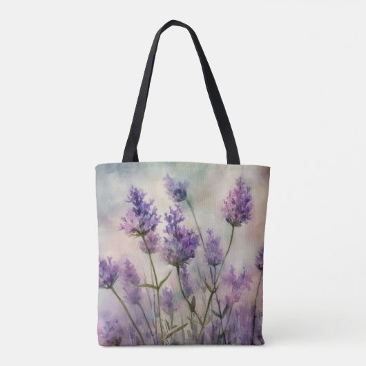 Tranquil Lavendel Fields Canvas tas (Achterkant)