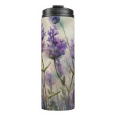 Tranquil Lavendel Fields Thermische Tumbler Thermosbeker (Voorkant)