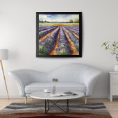 : Tranquil Lavendel Veld Foto Afdruk