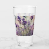 Tranquil Lavendel Velden Pint Glas - 16oz (Achterkant)