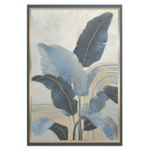 Tranquil Leaves 2 – Blue Botanical Gallery Wrap