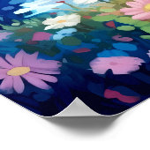 Tranquil maan nacht bloemenstroom landschap | AI Poster (Hoek)