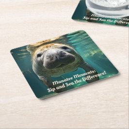 Tranquil Manatee Knuffel: Aanpasbare Knuffel Hub Kartonnen Onderzetters