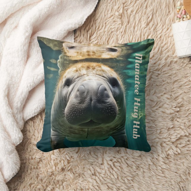 Tranquil Manatee Knuffel: Aanpasbare Knuffel Hub  Kussen (Deken)