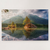 Tranquil-meer met Berg op de achtergrond Legpuzzel (Horizontaal)