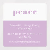 Tranquil minimale roze Lila groene essentiële olië Labels (Design 1)