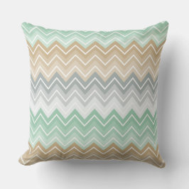Tranquil Mint Chevron Zigzag Pattern Kussen