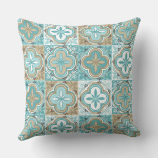 Tranquil Mint Oasis: Serene Mint Patroon Kussen
