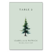 Tranquil Mint Watercolor Tree Kaart (Achterkant)