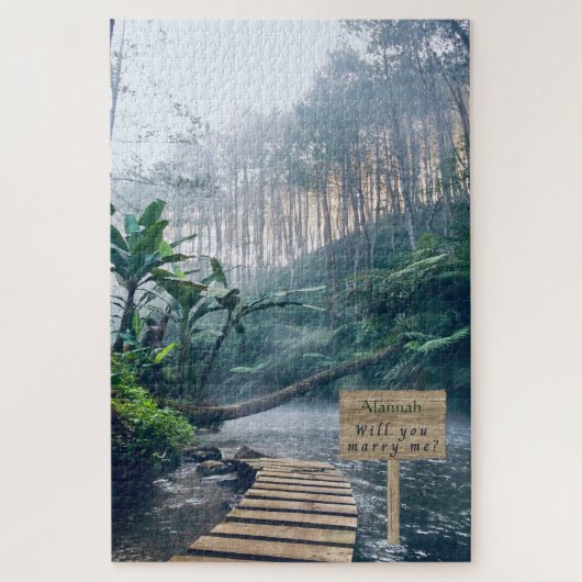 Tranquil Misty Morning Rainforest Marry Me Puzzle Legpuzzel (Verticaal)