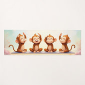 Tranquil Monkeys Trio Yoga Set Yogamat (Voorkant (horizontaal))
