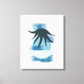 Tranquil monochromatische schaduwen van Blue Canva Canvas Afdruk (Voorkant)