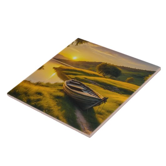 Tranquil Morning Sunrise Tegeltje (Zijkant)