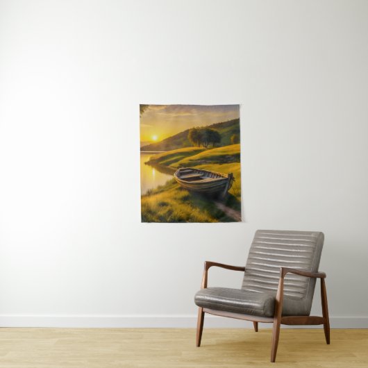 Tranquil Morning Sunrise Wandkleed (In situ)