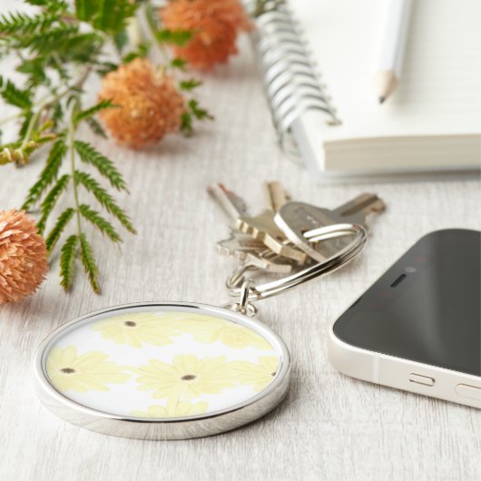 Tranquil Morning Yellow Flowers  Sleutelhanger (Zijkant)