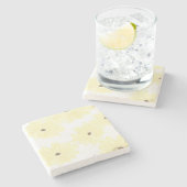 Tranquil Morning Yellow Flowers  Stenen Onderzetter (Zijkant)