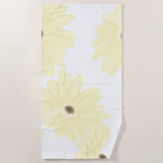 Tranquil Morning Yellow Flowers  Strandlaken (Voorkant)