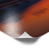 Tranquil Mountain Lake zonsondergang Foto Afdruk (Hoek)