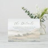 Tranquil Muted Watercolor Landscape Informatiekaartje (Staand voorkant)