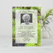 Tranquil Natuur Memorial Service Invitation Kaart (Staand voorkant)