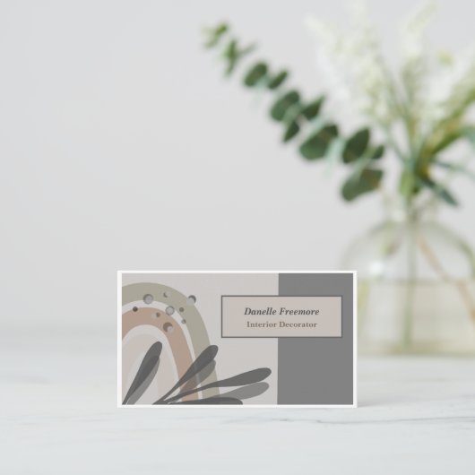 Tranquil Natuur-Met Abstract Visitekaartje (Staand voorkant)