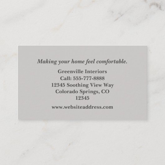 Tranquil Natuur-Met Abstract Visitekaartje (Achterkant)