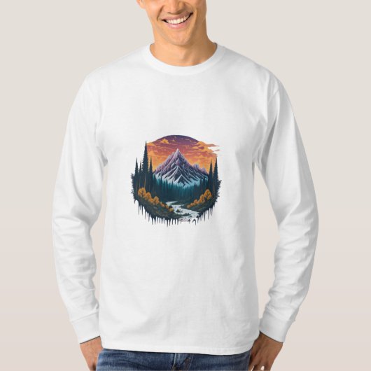 Tranquil Natuur Scene T-shirt (Voorkant)