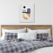 Tranquil neutraal/Tan/Blues minimalist Canvas Art (Insitu (Slaapkamer))