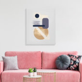 Tranquil neutraal/Tan/Blues minimalist Canvas Art (Insitu (Woonkamer))