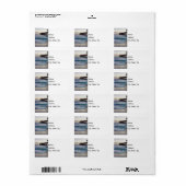 Tranquil nieuwjaarsadreslabel etiket (Full Sheet)