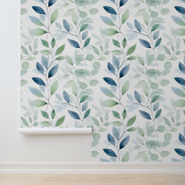 Tranquil Oasis Waterverf Bladeren Behang